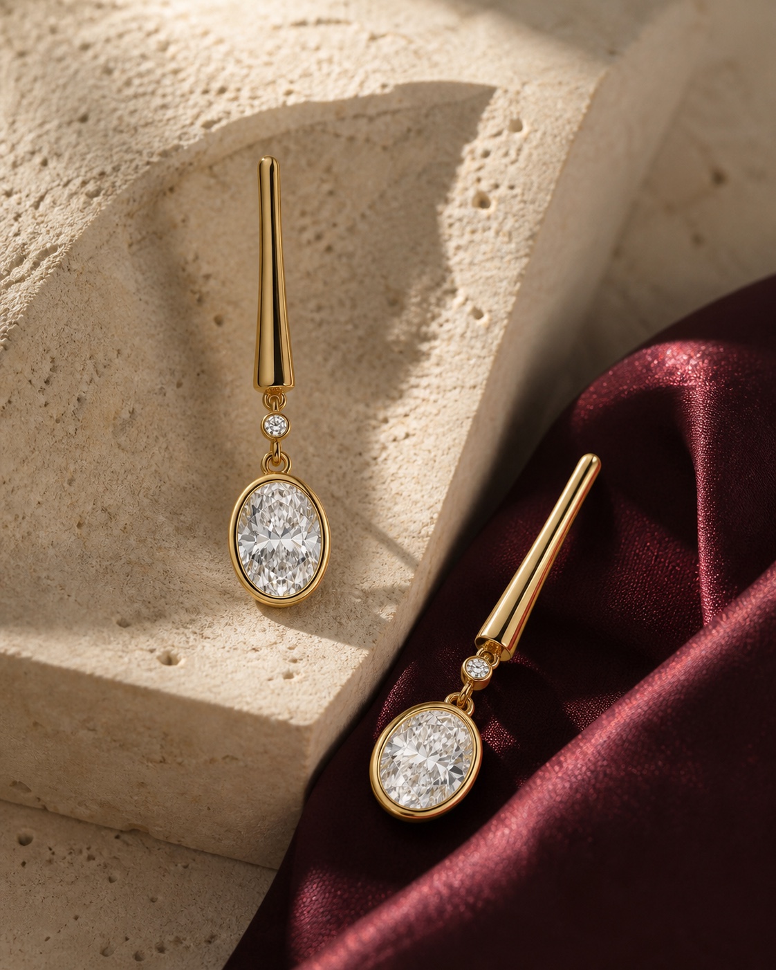 Aster Diamond Drop Earrings
